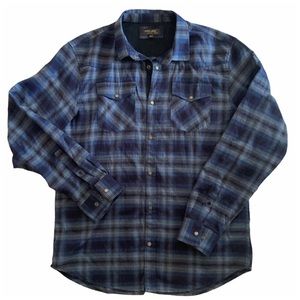 Projek Raw | Long Sleeve Flannel Snap Front Shirt
